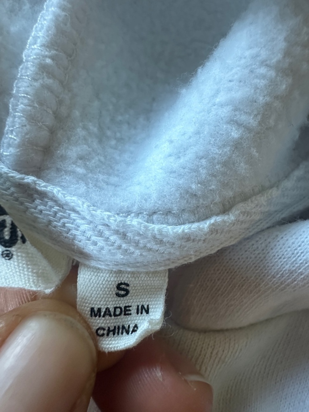 Vans Unisex White Hoodie with Black and Tan Checkerboard Graphic size Small - Picture 7 of 7
